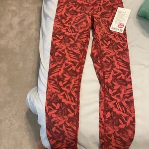 Wunder under luxtreme - 25 inch Red Patterned Leggings